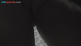 Brunette accidentally flashes g-string in upskirt vid