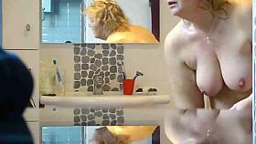 Hidden cam in the bathroom of my grandma caught her nake