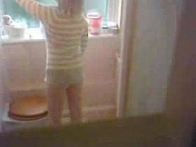 Hidden cam in a bathroom