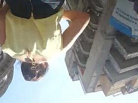 spy upskirt sexy woman blue bikini romanian