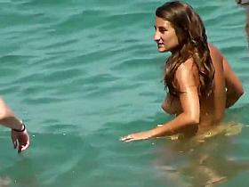 Sexiest topless girl on the beach