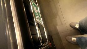 turkish sexy blonde in green skirt