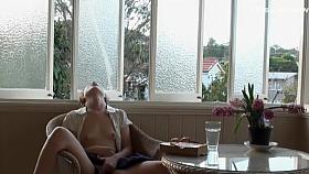 Spying her masturbate on a balcony