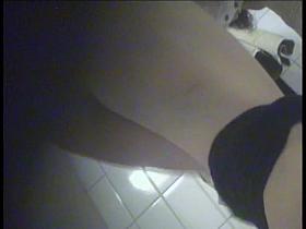 Girl in dressing room gets ass in hose, panty and nude spied