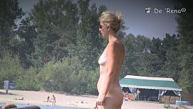 Hot girls from nudist beach shake their candid tits