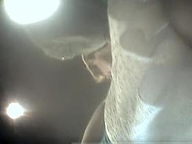 White outfit that allows me to see her erotic upskirt