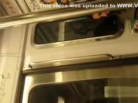 Subway stroke session with pretty ladies all around