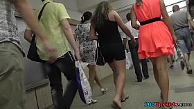 Catching sexy details of angels butt upskirt