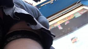 Upskirt Black Panties And Stockings