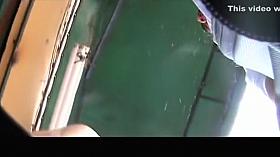 Pretty dress yellow thong upskirt