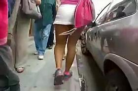 glamorous legs on the street