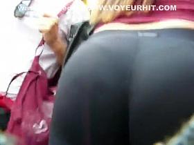 Smoking hot girl in the supermarket