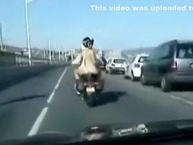 Riding the bike while completely naked