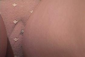 Voyeur cam recording girl`s sexy pierced pussy upskirt