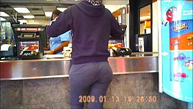 fat ebony ass spy in mcdonalds