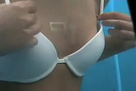 Close up of a shaved pussy and tan lines