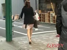 Buying what she needed and skirt sharked on her way home