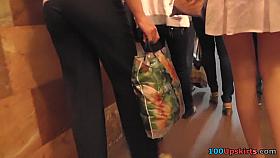 Strap panty up white linen petticoat