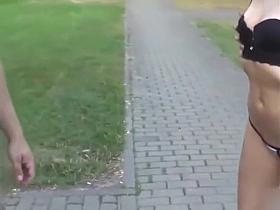 Germal slut - brutal ANAL outdoor fuck