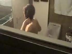 Peeping my naked sister from outside