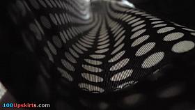 Spying strap up polka dot sexy petticoat