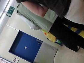 Woman in tight short pants and nice ass