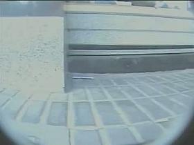 Truly hot and sexy blonde filmed in an upskirt porno while outside