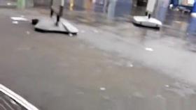 Visible black panties