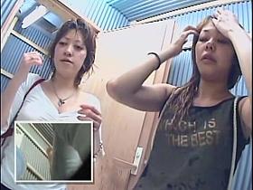 Asian beauty shows her nude body in details in change room 001