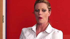 CFNM milfs sucking dick at office kitchen