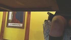 sexy mature upskirt under the desk