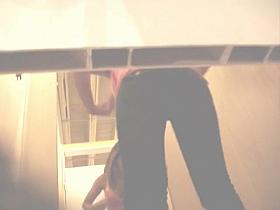 Hot dressing room girl ass in tiny thong and in jeans