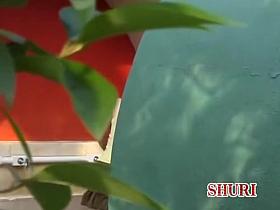 Close up view of the amateur sharked babe 