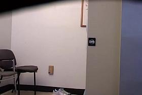 Spying on the new nurse as she dresses