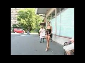 Cute Model Flashing in Streets BVR