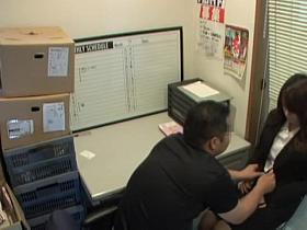 Delicious Jap creampied in the office spy cam video