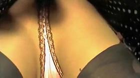 Look Her Dress Up At Silk Panties