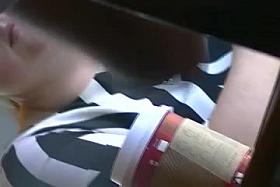 Sexy thighs n upskirt of college chick 2