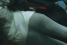 Mom walking with fat jiggly ass