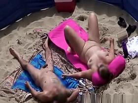 Tattooed fucks chubby wife in beach