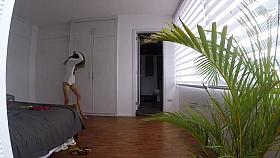 Babe Dancing In Her Room And Change Panties