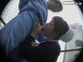 Japanese hardcore fucking on the rooftop of the hospital