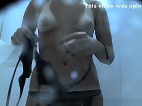 Small boobs teen in beach cabin