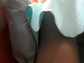 Checking her out at a fast food place