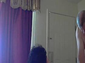 Mum and dad home alone having fun. Hidden cam