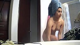 Sexy Latina Caught After Her Shower