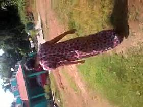 Sexy aunty ass grading while waking