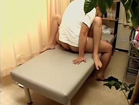 Japanese slut rides dick in hot voyeur massage clip