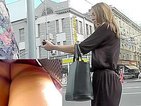 Slim young cutie accidently filmed for upskirts set