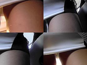 Upskirt footage of g-string of a girl in mini skirt
